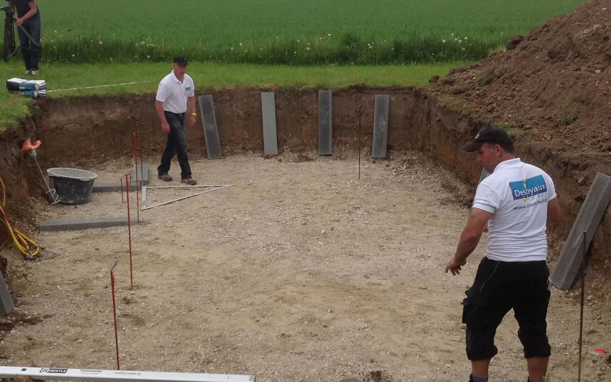 Poolbau Bregenz Vorbereitungen